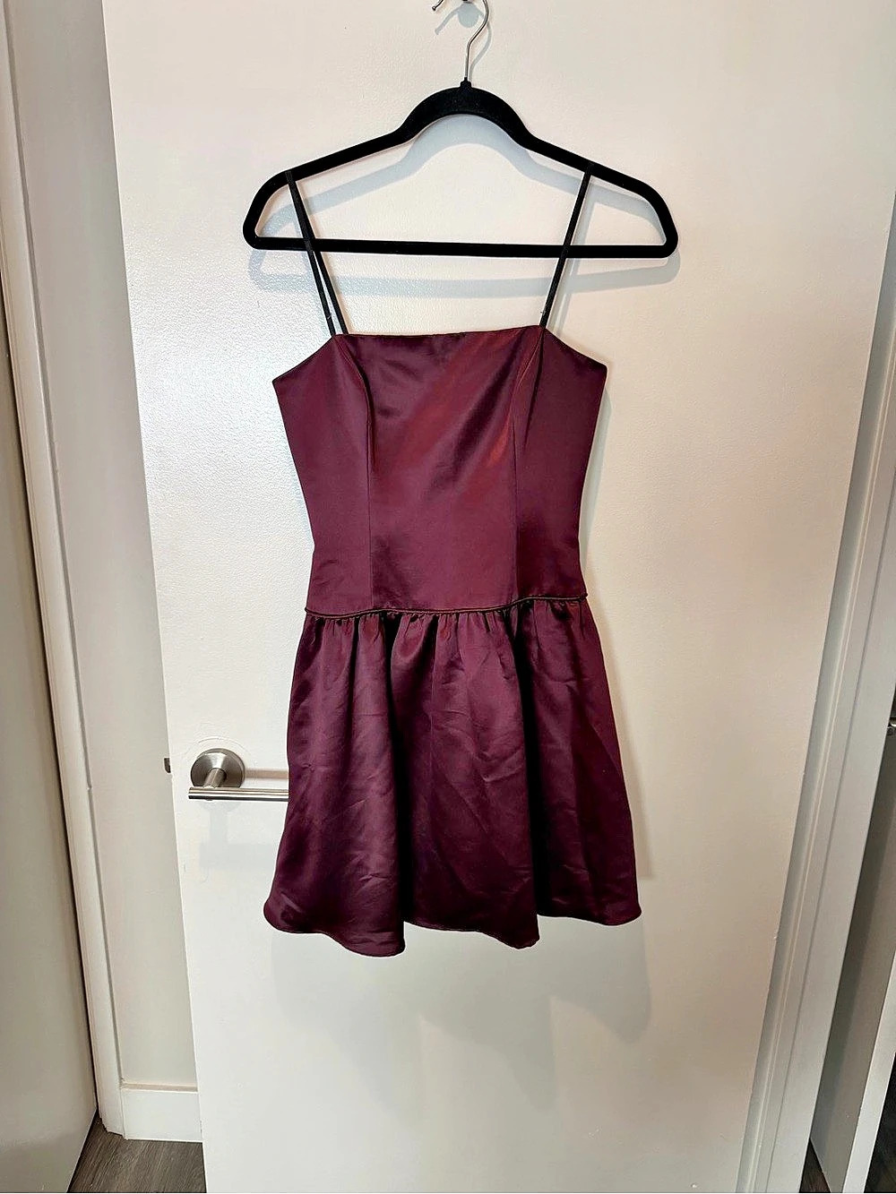 Laundry by Shelli Segal Satin Mini Dress in Purple Size 0